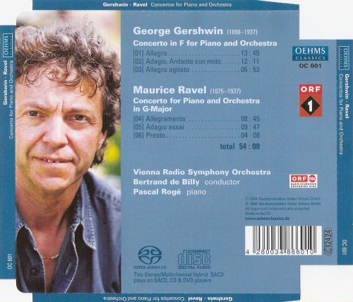 Pascal Roge, RSO Wien, Bertrand de Billy - Gershwin, Ravel: Piano Concertos (2021) [SACD]