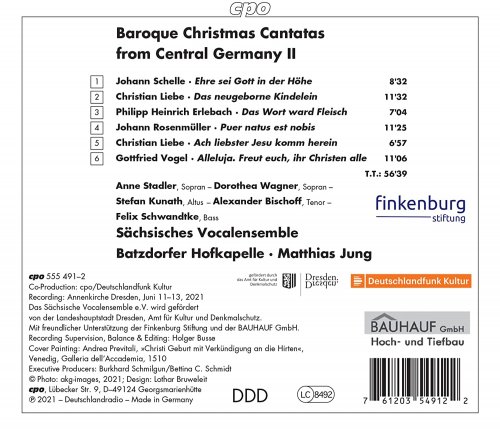 Anne Stadler - Baroque Christmas Cantatas from Central Germany II (2022) Hi-Res