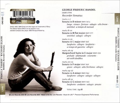 Pamela Thorby, Richard Egarr - Handel: Recorder Sonatas (2004) [SACD]