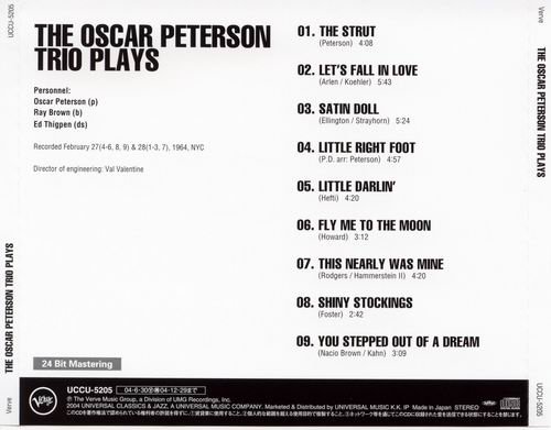 Oscar Peterson - The Oscar Peterson Trio Plays (1964)