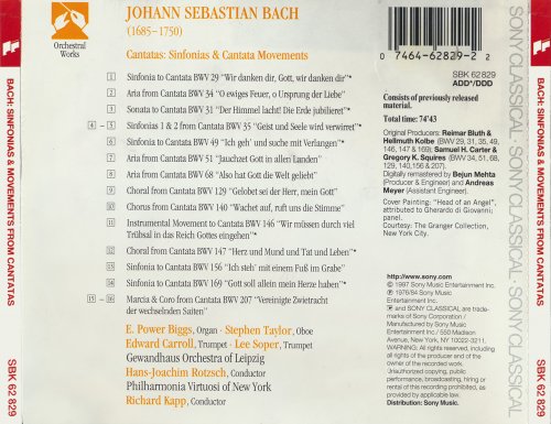 E. Power Biggs, Richard Kapp - J.S.Bach: Sinfonias & Orchestral Movements (1997)