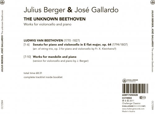 Julius Berger, José Gallardo - The Unknown Beetoven: Arrangements for violoncello & piano (2010)