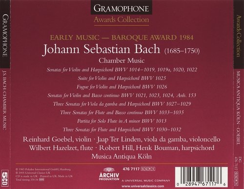 Musica Antiqua Köln, Reinhard Goebel - J.S. Bach: Chamber Music (1983) CD-Rip