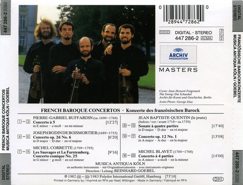 Musica Antiqua Köln, Reinhard Goebel - French Baroque Concertos (1983) CD-Rip