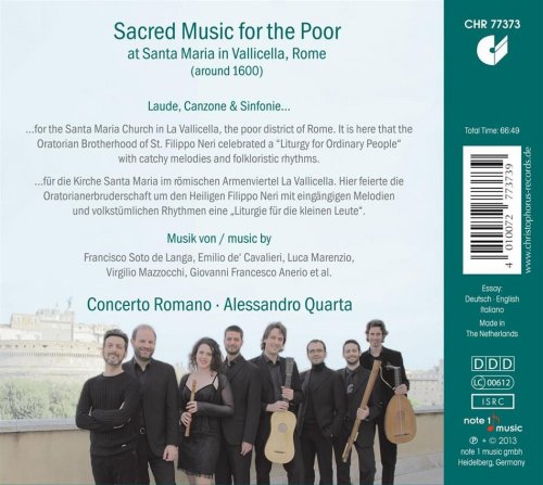 Concerto Romano, Alessandro Quarta - Sacred Music for the Poor (2014)