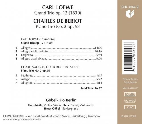 Göbel Trio Berlin - Loewe: Grand Trio, Op. 12 - Beriot: Piano Trio No. 2, Op. 58 (2011)