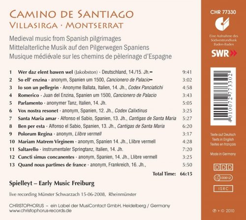 Spielleyt, Early Music Freiburg - Camino De Santiago: Medieval Music from Spanish Pilgrimages (2010)