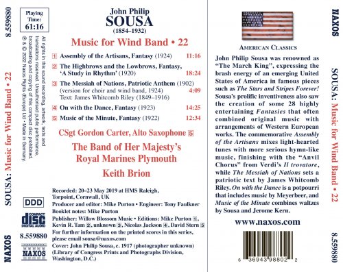 The Band of Her Majesty's Royal Marines, Keith Brion - Sousa: Music for Wind Band, Vol. 22 (2022)