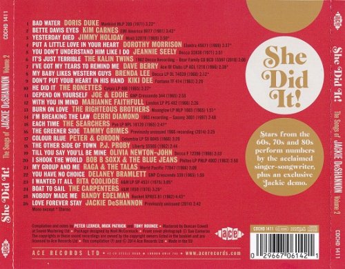 Jackie DeShannon - She Did It! (The Songs Of Jackie DeShannon Volume 2) (2014)