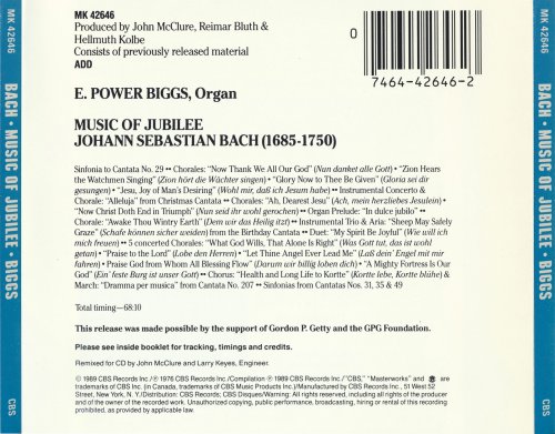 E. Power Biggs - J.S.Bach: Music of Jubilee (1989)