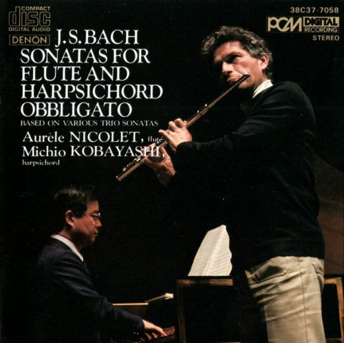 Aurele Nicolet, Michio Kobayashi - J.S.Bach: Sonatas for Flute and Harpsichord Obbligato (1983)