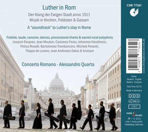 Concerto Romano, Alessandro Quarta - Luther in Rome 1511 (2012)