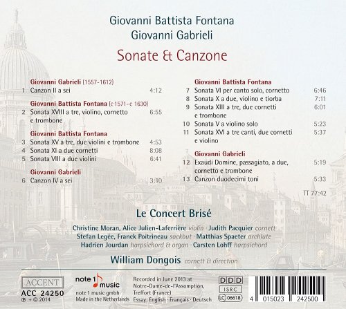 Le Concert Brisé, William Dongois - Fontana & Gabrieli: Sonate & Canzone (2014)