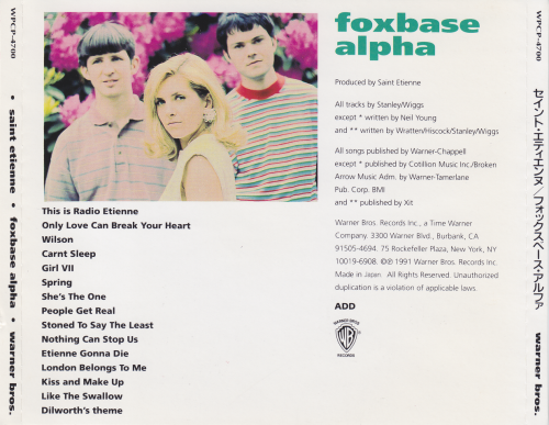 Saint Etienne - Foxbase Alpha (1991)