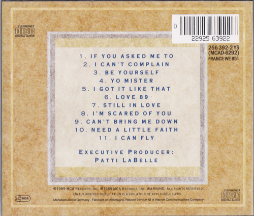 Patti LaBelle - Be Yourself (1989) CD Rip