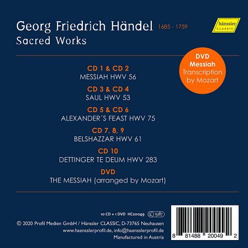 VA - Handel: Sacred Works (2020) [10CD Box Set]