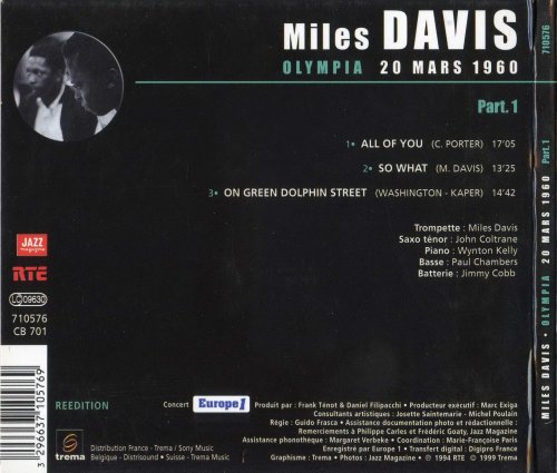 Miles Davis - Olympia 20 Mars 1960, Part 1 (1999)