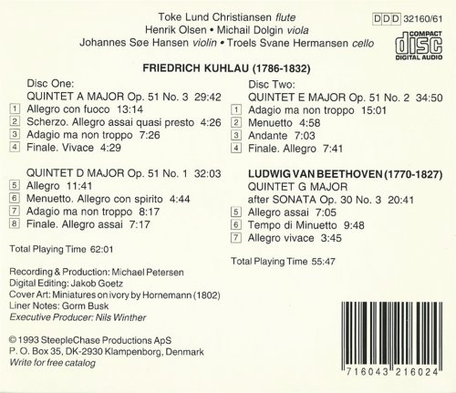 Toke Lund Christiansen - Kuhlau: Complete Flute Quintets / Beethoven: Flute Quintet (1993) CD-Rip