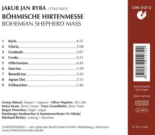 Hamburger Knabenchor, Kammerorchester St. Nikolai, Ekkehard Richter - Ryba: Böhmische Hirtenmesse (Bohemian Shepherd Mass) (2007)