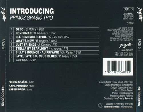 Primoz Grasic Trio - Introducing (1995)