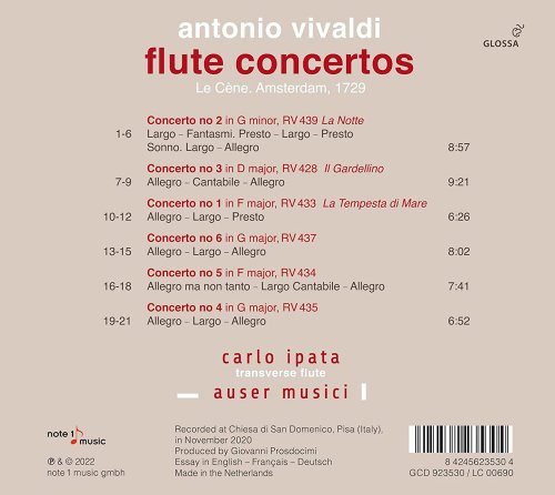 Carlo Ipata, Auser Musici - Vivaldi: Flute Concertos, Op. 10 (2022) [Hi-Res]