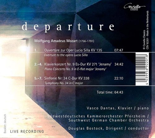 Vasco Dantas, Douglas Bostock, Südwestdeutsches Kammerorchester Pforzheim - Departure - Works by Mozart (2022) [Hi-Res]