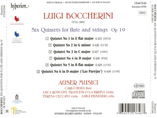 Auser Musici - Luigi Boccherini: Flute Quintets Op. 19 (2008) CD-Rip