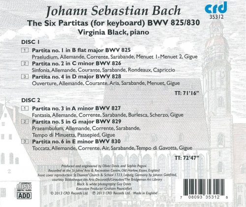 Virginia Black - Johann Sebastian Bach: The Six Partitas, BWV 825-830 (2013)