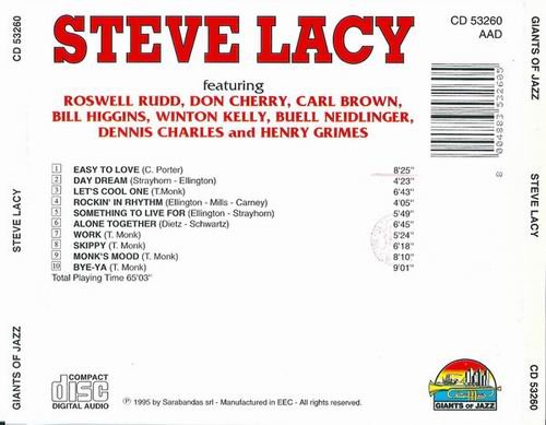 Steve Lacy - Giants of Jazz (1996)