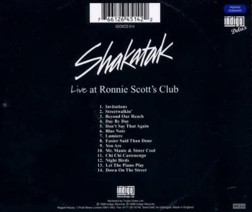 Shakatak - Live at Ronnie Scott's Club (1998)