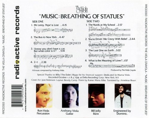 Viola Crayola - Music: Breathing Of Statues (Reissue) (1974/2005)