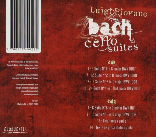 Luigi Piovano - Bach: Cello Suites (2010) [Hi-Res]