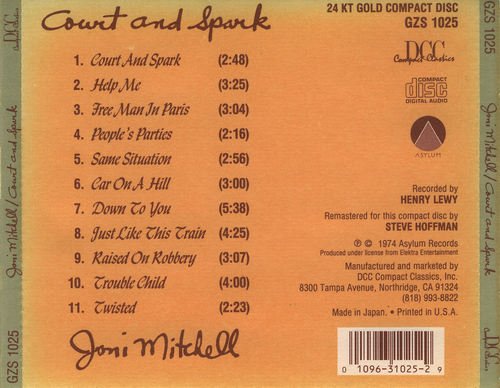 Joni Mitchell - Court And Spark (1974 Remaster) (1992) CD-Rip