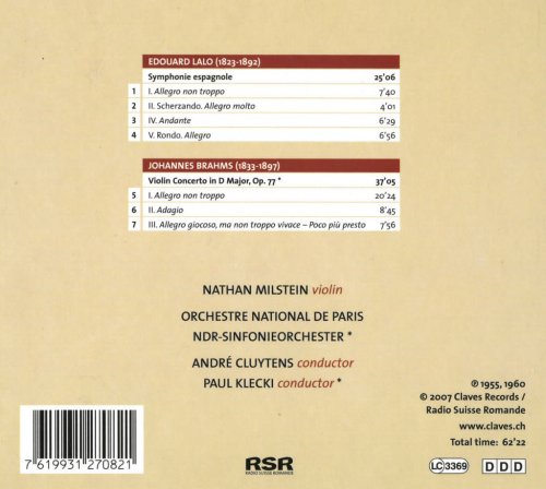 Nathan Milstein - Lalo & Brahms: Violin Concertos (2007)