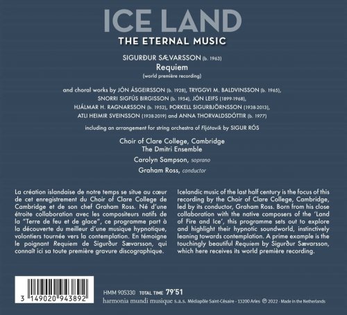 Choir of Clare College, Cambridge, Dmitri Ensemble, Carolyn Sampson, Graham Ross - Ice Land: The Eternal Music (2022) [Hi-Res]