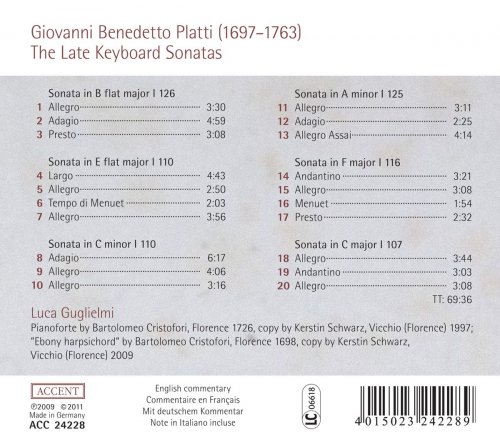 Luca Guglielmi - Giovanni Benedetto Platti: The Late Keyboard Sonatas (2011)