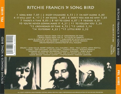 Ritchie Francis - Song Bird (Reissue) (1972/2006)