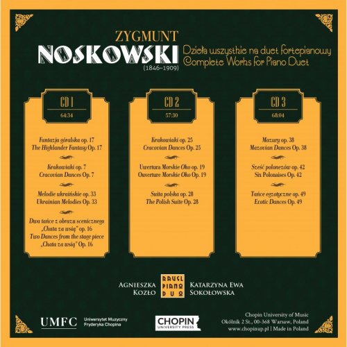 Chopin University Press - Zygmunt Noskowski: Complete Works for Piano Duet (2022)