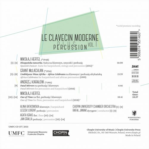 Alina Ratkowska, Leszek Lorent - Le Clavecin Moderne plus Percussion vol. 1 (2022) [Hi-Res]