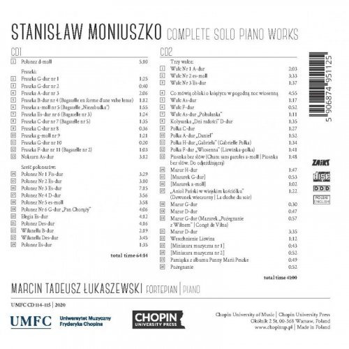 Marcin Tadeusz Łukaszewski, Stanisław Moniuszko - Stanisław Moniuszko: Complete Solo Piano Works (2022) [Hi-Res]