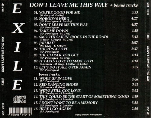 Exile - Don't Leave Me This Way (Reissue, Remastered) (2018)
