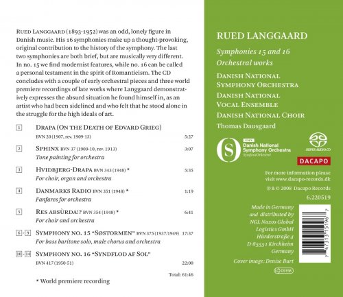 Danish National Symphony Orchestra, Danish National Vocal Ensemble, Danish National Choir, Thomas Dausgaard - Langgaard: Symphonies Nos. 15 and 16 (2008) [Hi-Res]