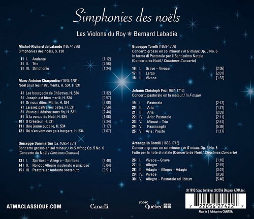 Les Violons du Roy, Bernard Labadie - Symphonies des Noëls (2016)