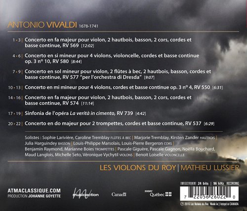 Les Violons du Roy, Mathieu Lussier - Vivaldi (2016) [Hi-Res]
