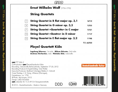 Pleyel Quartett Köln - Ernst Wilhelm Wolf: String Quartets (2015)