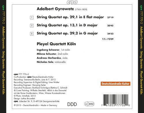 Pleyel Quartett Köln - Gyrowetz: String Quartets (2013)