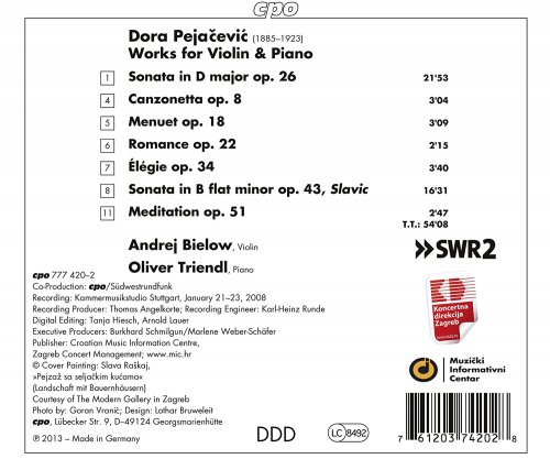 Andrej Bielow & Oliver Triendl - Dora Pejacevic: Violin Sonatas (2013)