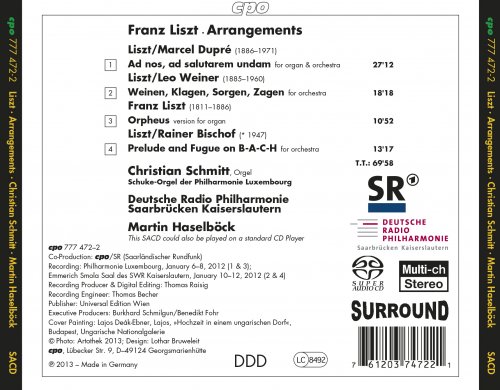Christian Schmitt, Deutsche Radio Philharmonie, Martin Haselboeck - Franz Liszt - Arrangements (2013)