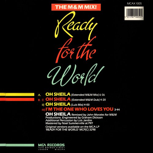 Ready For The World - Oh Sheila (The M&M Mix!) (UK 12") (1985)
