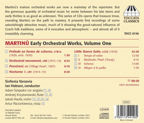 Sinfonia Varsovia - Oeuvres orchestrales de jeunesse (Volume 1) (2013)